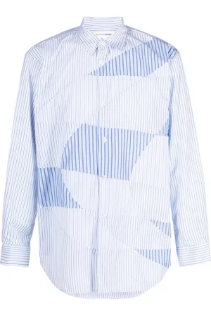 Comme des Garçons Camisa con paneles a rayas