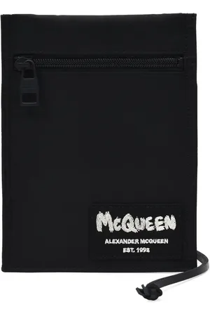Alexander McQueen Bolso de hombro con parche del logo