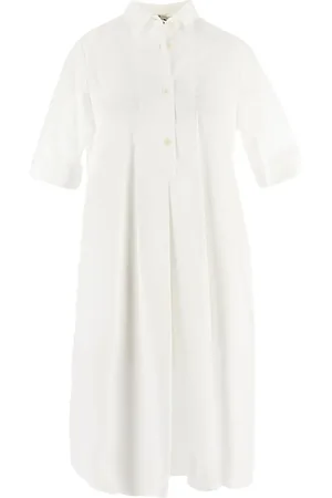 GENTRYPORTOFINO Vestido camisero con pliegues