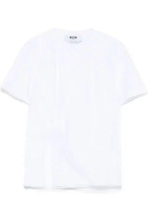 Msgm Camiseta con detalle de malla