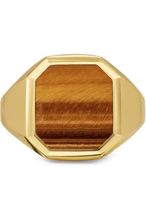 David Yurman Anillo de sello Streamline® en oro amarillo de 18 ct