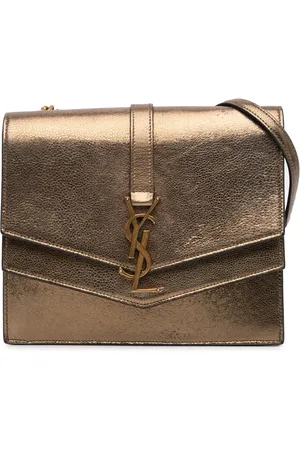 Saint Laurent 2013 Medium Metallic Leather Monogram Sulpice crossbody bag