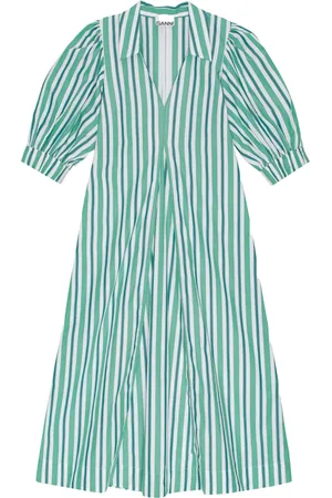 Ganni Vestido camisero a rayas