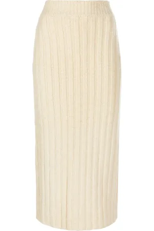 Jil Sander Falda midi de canalé