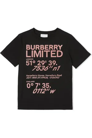 Burberry Camiseta con coordenadas estampadas