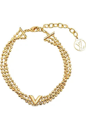 LOUIS VUITTON Pulsera Essential V Bracelet bañada en oro 2022