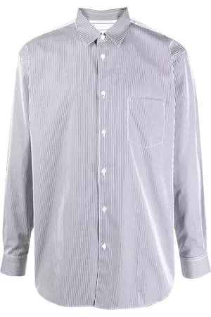 Comme des Garçons Camisa de rayas con panel en contraste