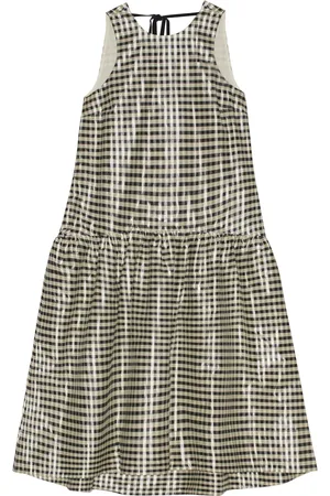 Ganni Vestido midi a cuadros gingham