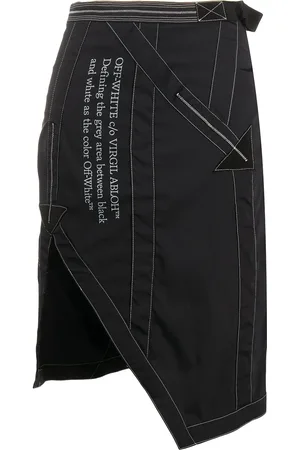 OFF-WHITE Falda asimétrica con abertura lateral