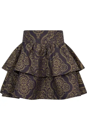 Etro Falda de lino y algodón