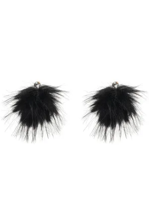 Simone Rocha Pendientes con pompón de cristal