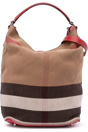 Burberry Bolso bombonera Ashby mediano de lona Mega Check 2000-2017