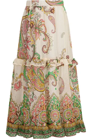 Etro Falda de seda y algodón