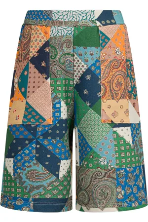 Etro Bermudas de algodón con motivo patchwork
