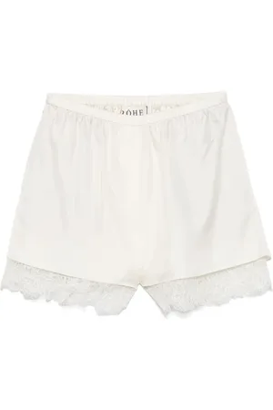 Rohe Pantalones cortos de encaje y seda