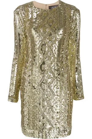 Max Mara Vestido ajustado con bordado con lentejuelas