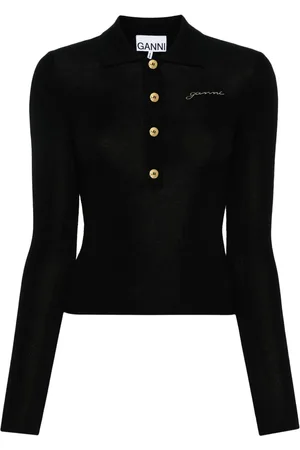 Ganni Polo con logo bordado