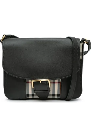 Burberry Bandolera Haymarket Check Trimmed Leather Dickens pequeña 2000-2017