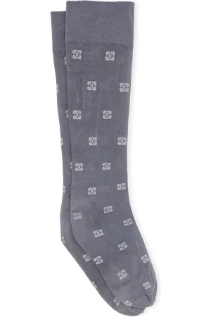 Ganni Calcetines con logo bordado