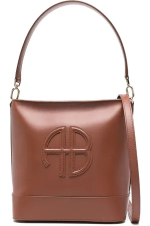 ANINE BING Bolso shopper con parche del logo