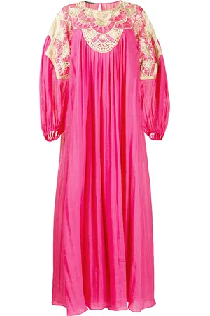 Alberta Ferretti Vestido bordado con efecto arrugado
