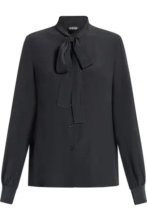 Tom Ford Blusa con cinta y cuello lazado