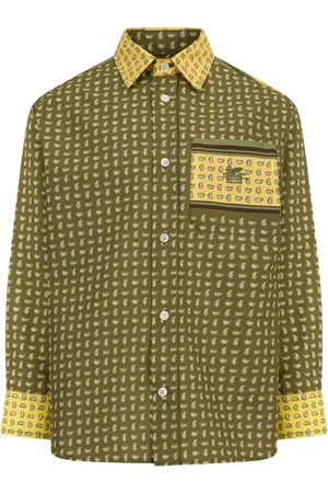 Etro Camisa de algodón con estampado de cachemira