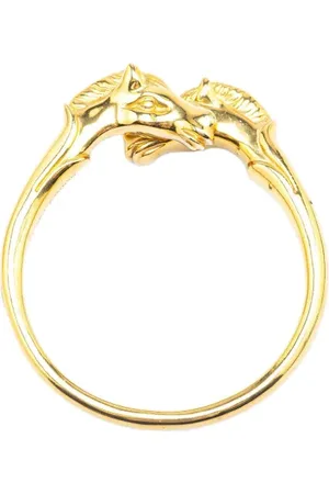 Hermès Pulsera Cheval Double Horse Bangle bañada en oro 2000-2024