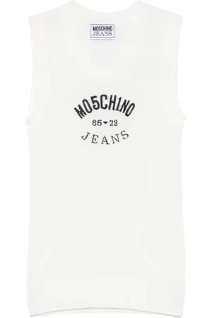 Moschino Top con logo en intarsia