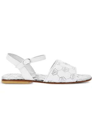 Philipp Plein Sandalias Monogram Strass planas