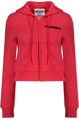 Moschino Sudadera con capucha y cremallera de algodón