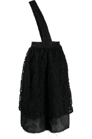 Comme des Garçons Falda con cintura alta y encaje floral