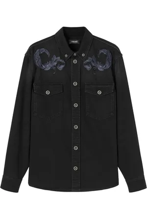 VERSACE Sobrecamisa vaquera con bordado Barocco