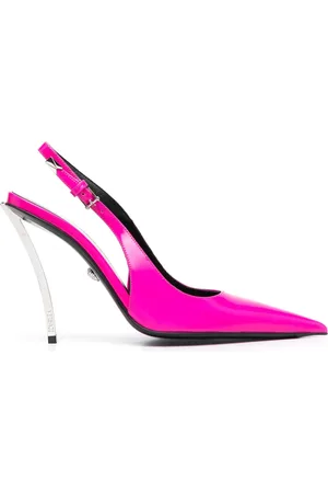 VERSACE Zapatos Pin Point con tacón de 115mm y tira trasera