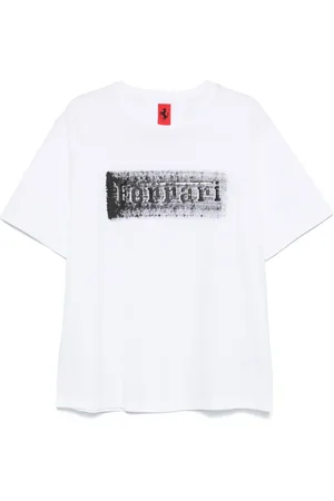 FERRARI Camiseta de algodón con logo gráfico
