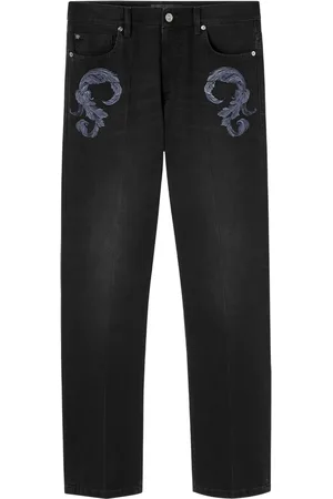 VERSACE Vaqueros rectos con bordado Barocco