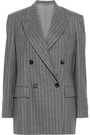 Brunello Cucinelli Blazer a rayas diplomáticas