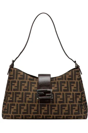 Fendi Bolso de hombro de lona con motivo del monograma Zucca característico 2000-2010