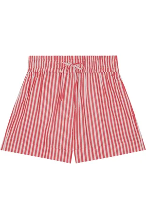 Ganni Pantalones cortos a rayas y talle alto