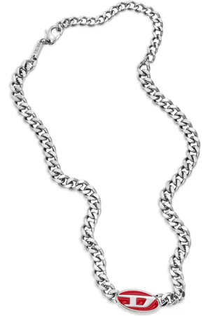 Diesel Collar DX1446 con placa del logo