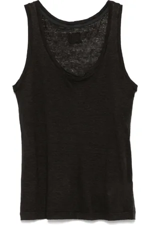 120% Lino Top de lino sin mangas