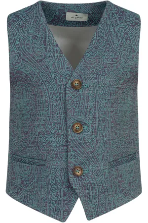 Etro Chaleco de algodón y lino con botones