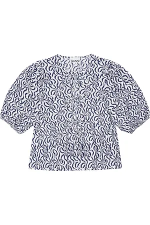 Ganni Blusa con estampado abstracto