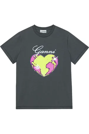 Ganni Camiseta con estampado gráfico
