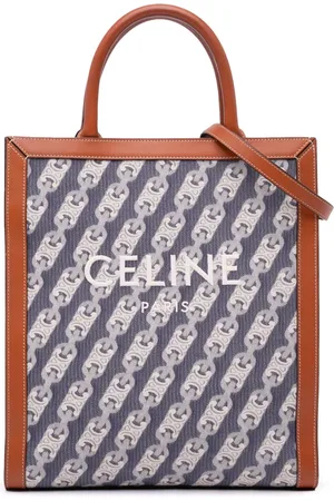 Céline Bolso satchel Triomphe Maillon Vertical Cabas pequeño de lona 2020