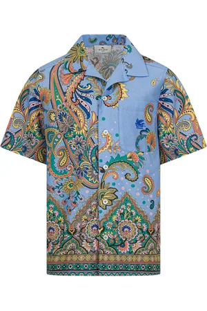 Etro Camisa de algodón con estampado gráfico