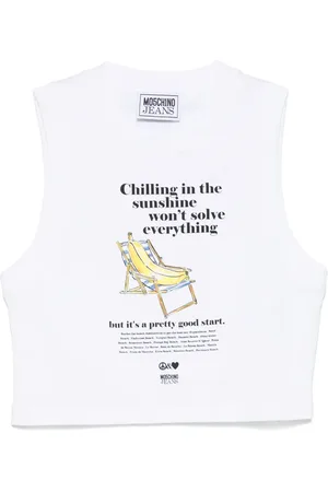 Moschino Top corto estampado