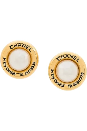 CHANEL Pendientes oversize de clip de 1980