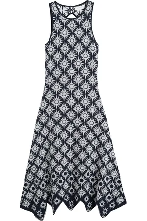 Chinti & Parker Vestido con motivo de girasoles de x Laura Whitmore