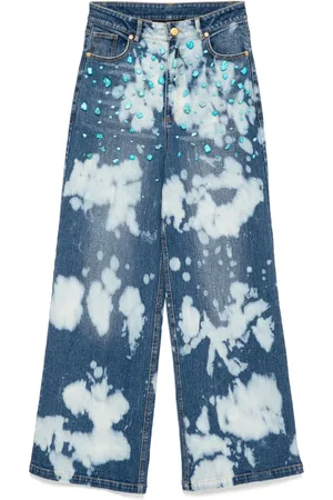 Cynthia Rowley Vaqueros Turquoise con efecto lavado